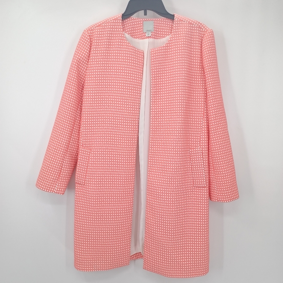 Halogen Coral S Dot Print Jacket NWOT - Picture 6 of 9
